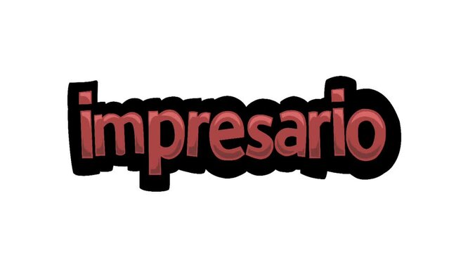 White screen animation video written IMPRESATIO