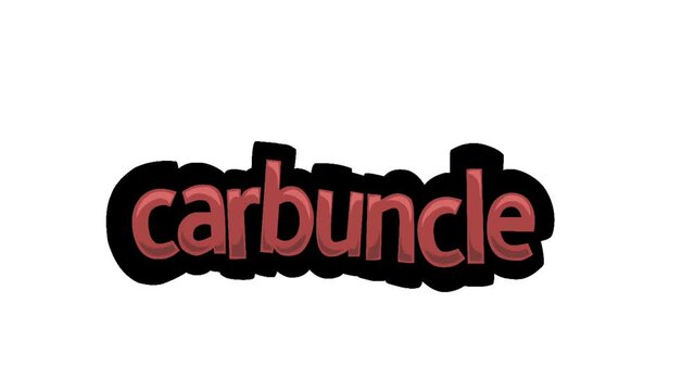 White screen animation video written CARBUNCLE