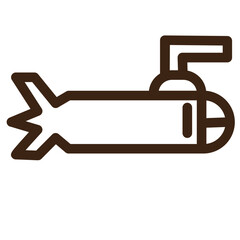 Obraz premium nautical military war nato outline icon