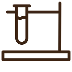 laboratory research biology outline icon