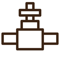 plumber water tap outline icon