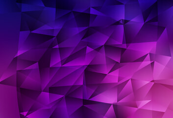 Obraz premium Dark Purple vector layout with lines, triangles.
