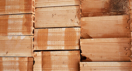background of a pile of tile bricks