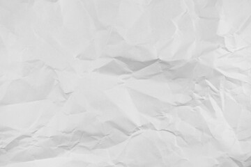 Obraz premium White crumpled paper texture background, clean white wrinkled paper, top view.