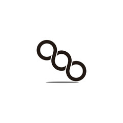 twist infinity line shadow symbol lgoo vector