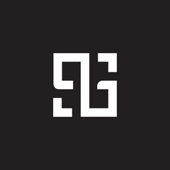 letter qb infinity arrows square simple geometric logo vector