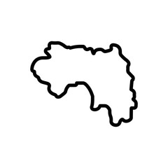 Black line icon for guinea