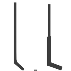 3d rendering illustration of ice hockey sticks and puck