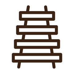 staircase work outline icon