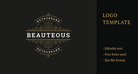 Obraz premium Luxury Ornament Royal Logo Template Design