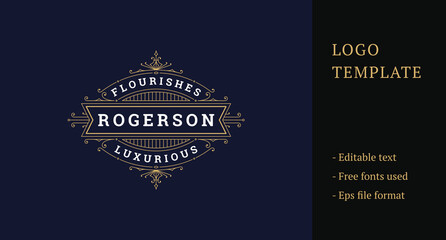 Luxury Ornament Royal Logo Template Design