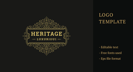 Luxury Ornament Royal Logo Template Design