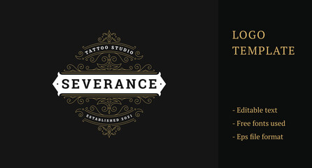 Luxury Ornament Royal Logo Template Design