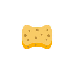 Washing sponge icon in color, isolated on white background 
