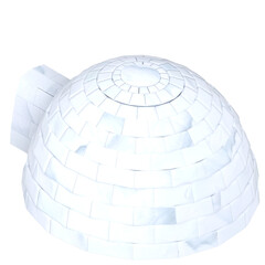 3d rendering illustration of an igloo
