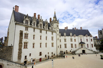Chateau des ducs de Bretagne interior of the castle in Nantes, France