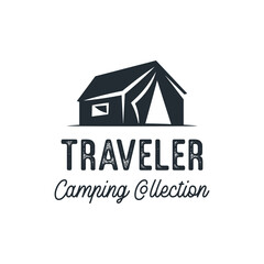 Fototapeta premium Tee graphic with camping tent