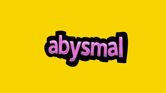 Yellow screen animation video written ABYSMAL