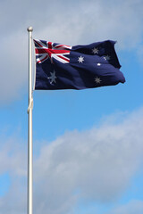 australian flag in canberra (australia) 