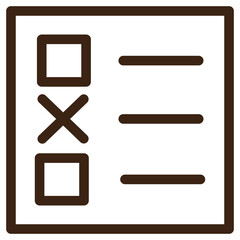 office statistics task outline icon