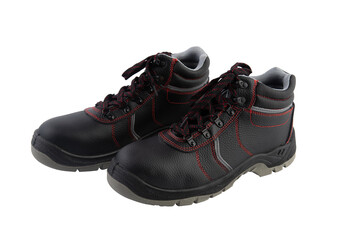 Safety shoes isolated on transparent background. 