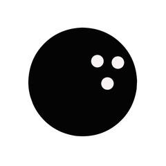 bowling ball icon vector with simple design