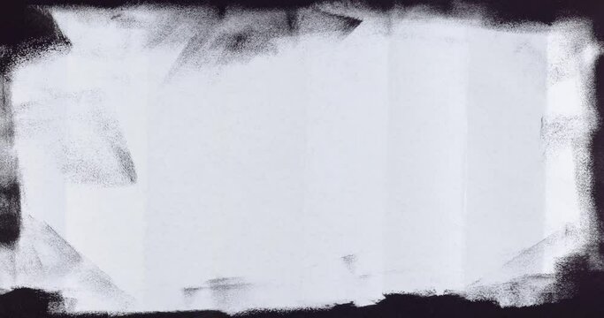 White Paper with Black Grunge Border Frame - Animated Background