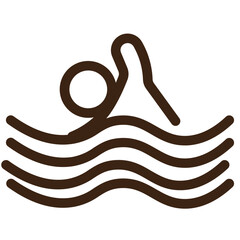 gaming swimming outline icon