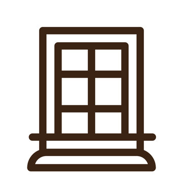 recommend clip art: window interior outline icon