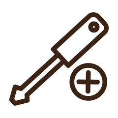 screwdriver tool tools outline icon