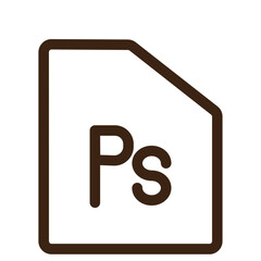 psd icon tool outline icon