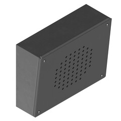 Fototapeta premium 3d rendering illustration of an intercom speaker