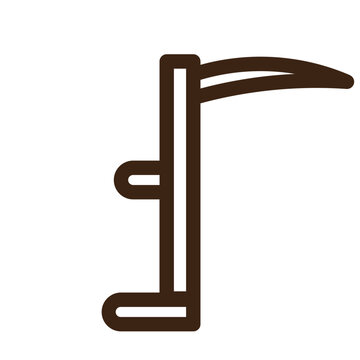 recommend clip art: farming scythe tool outline icon