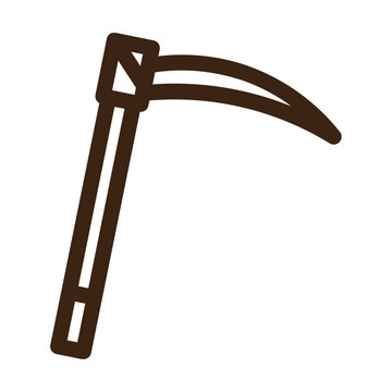 recommend clip art: gardening sickle tool outline icon