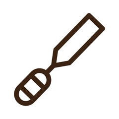 chisel tools construction outline icon