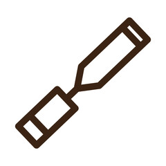 chisel tools workshop outline icon