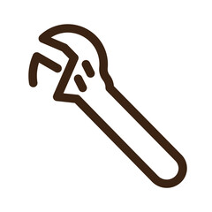 spanner tool wrench outline icon