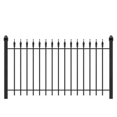 3d rendering illustration of an iron fence