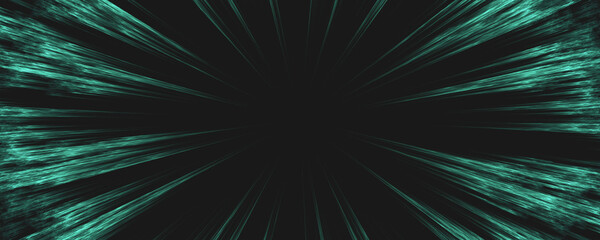 Fototapeta premium turquoise light explosion on black background