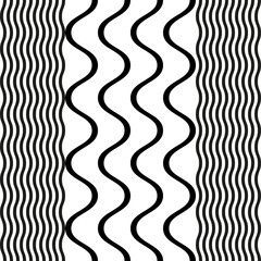 Modern abstract geometric contemporary vector seamless diagonal pattern with simple elements and shapes. Graphic black and white minimalist background.