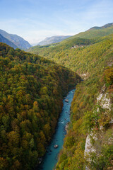 mountain river in autumn