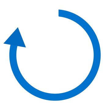 Blue Arrow Icon, Clockwise Arrow Icon 