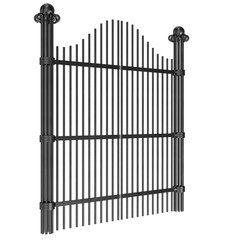 3d rendering illustration of an iron gate