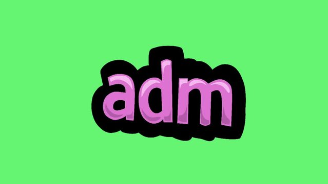 Green screen animation video written ADM