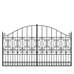 3d rendering illustration of an iron gate