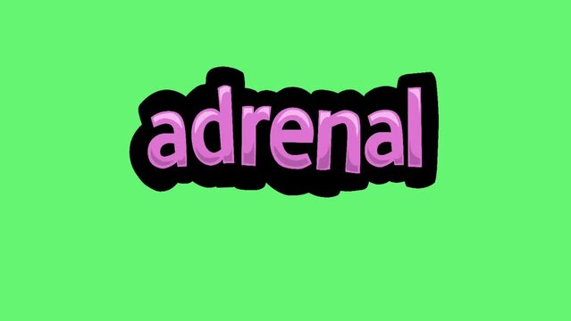 Green screen animation video written ADRENAL