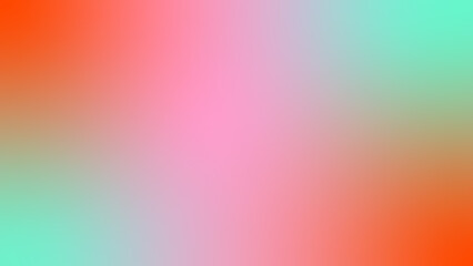 horizontal mint blue - purple pink - deep orange gradient background