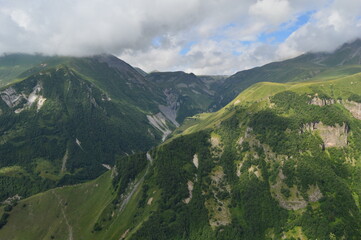 Naklejka premium Gorge in the Caucasus Mountains