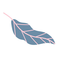 pink and blue leaves