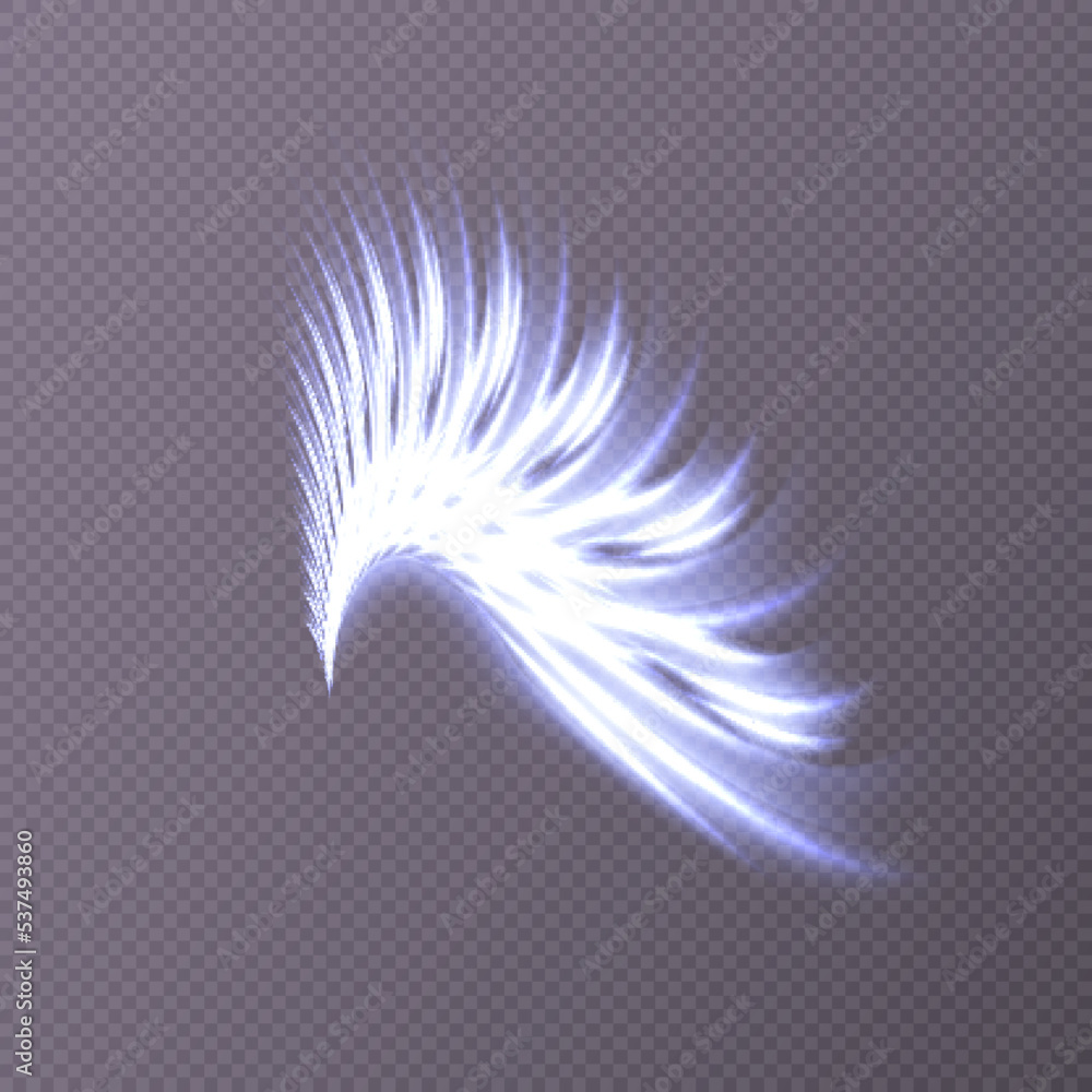 Poster abstract light curve shape phoenix wing light effect style png pictures can be used in graphic desig
